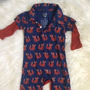 Kickee Pants London Fox romper 3-6 Months